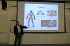 Nils Napp teaching about robots. 
