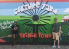 Gersz, right, at the Trench Town Culture Yard.