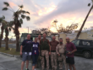 Tiffany Ciolek, EMBA ’16 (second from left), with colleagues and Dutch military following Hurricane Irma.