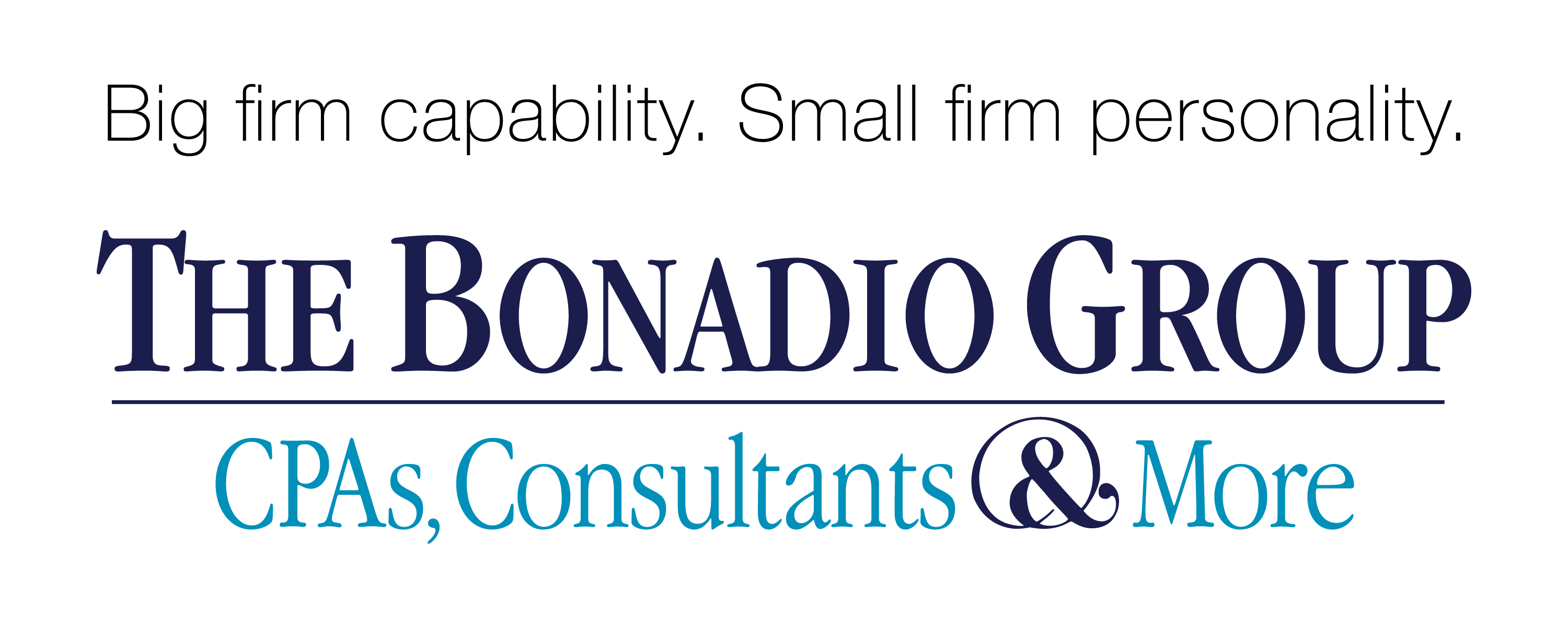 The Bonadio Group logo - Big firm capability. Small firm personality