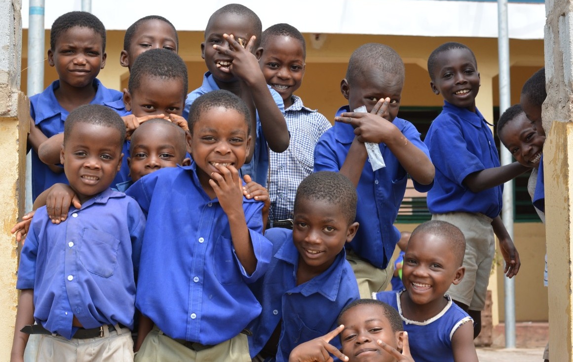 Children at the Bawaleshie School in Ghana.