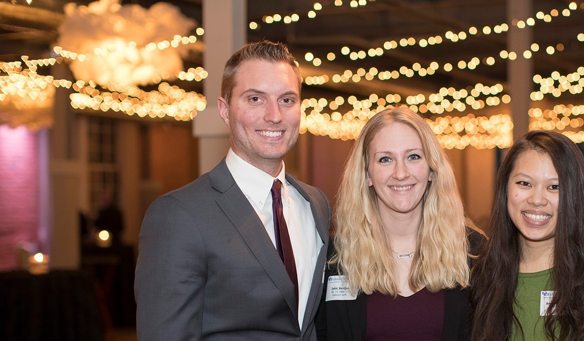 At an event this winter, alumni raised $10,000 to support the School of Management initiative of their choice. Photos: Tom Wolf. 