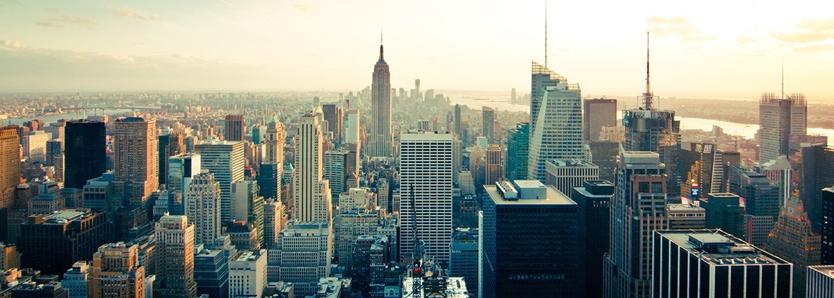 New York City skyline. 