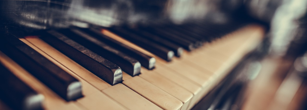 Keys on a piano. 
