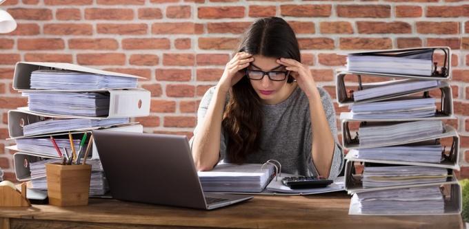 Stressed accountant. 