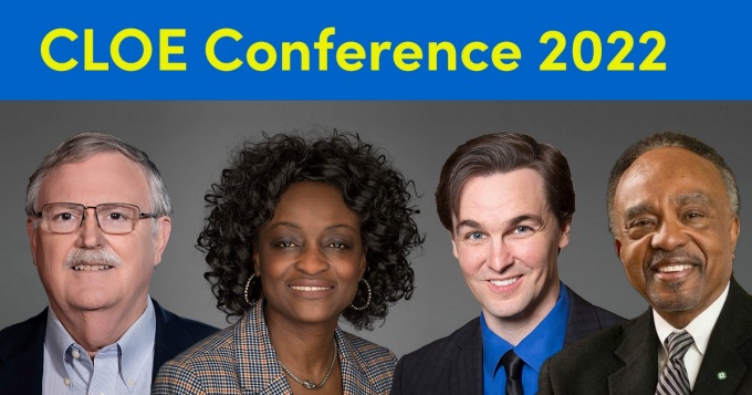 CLOE Conference 2022 text and photos of keynote presenters. 