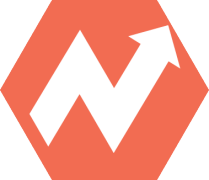 Orange icon with upward trending arrow. 