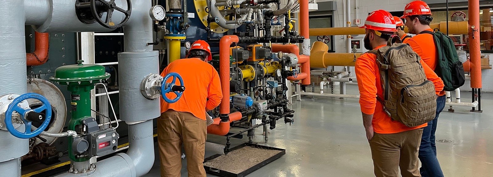 Zoom image: The Wendel team, working with UB Facilities and UB Sustainability, conducts a detailed assessment of campus energy use to develop a Clean Energy Master Plan aimed at helping UB to achieve carbon neutrality goals. Photo: Jason Denue 