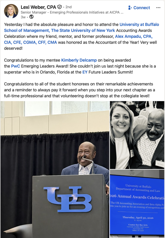 Lexi Weber LinkedIn Post. 