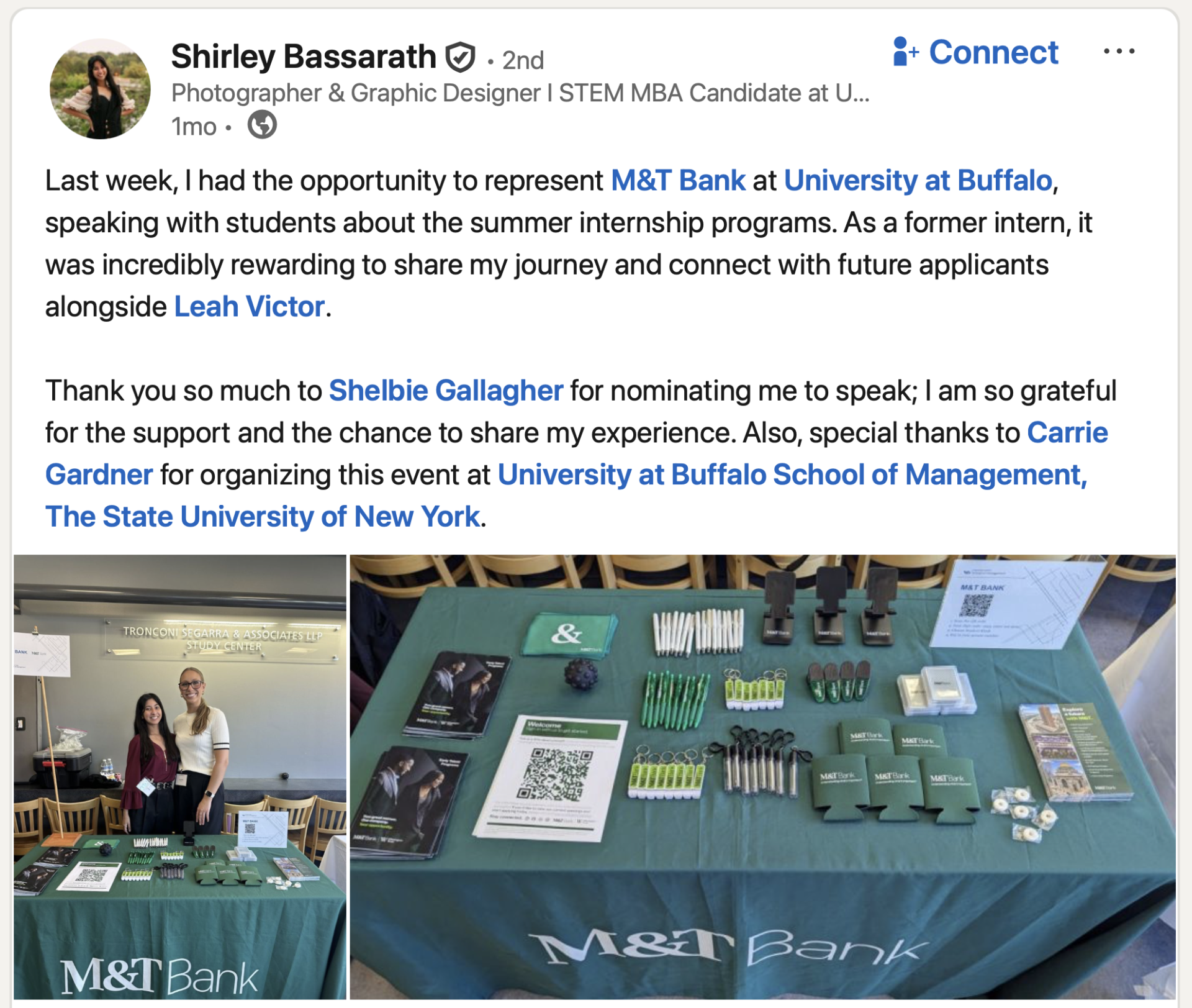 Arts Services Inc. LinkedIn post.