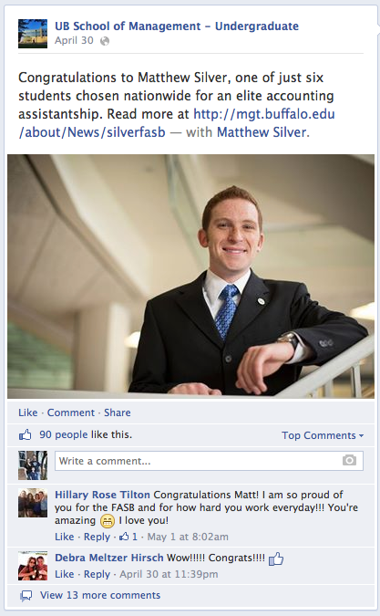 Post about Matt Silver's on social media. 