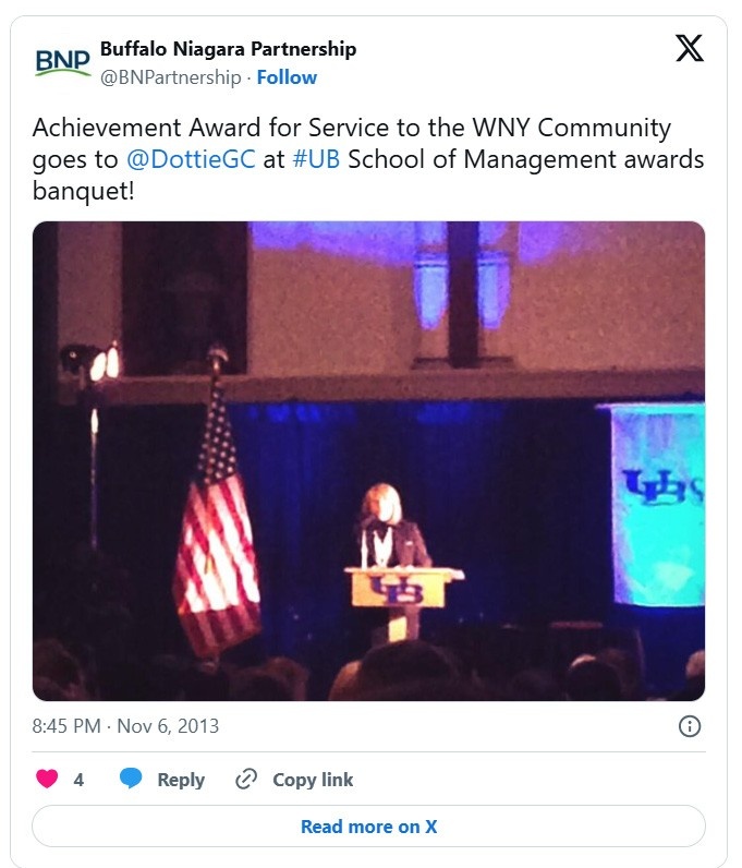 Buffalo Niagara Partnership's social media post. 