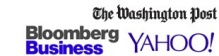Washington Post, Bloomberg Business, Yahoo logos. 
