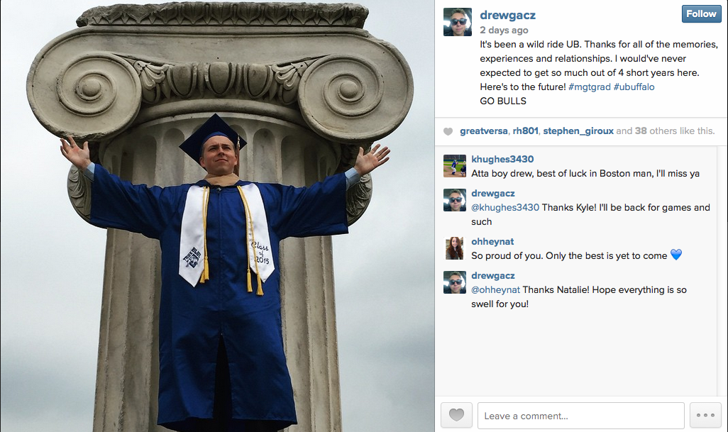 drewgacz's social media post. 