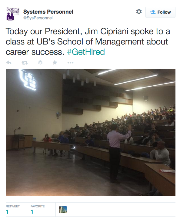 Zoom image: System Personnel's social media post.