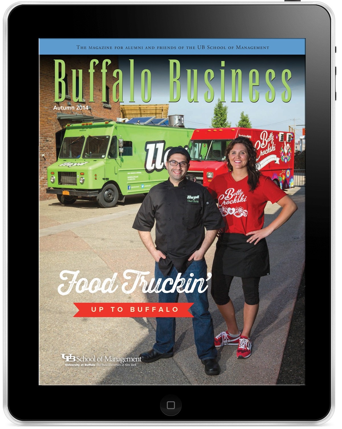 Buffalo Business cover on an iPad. 