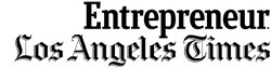 Entrpreneur and LA TImes logos. 
