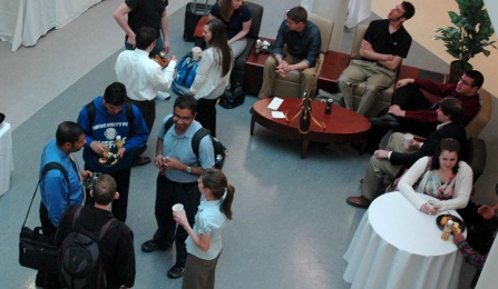 The atrium as seen from above. 