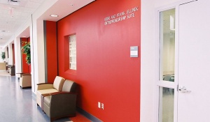 The outside of the Entrepreneurship suite. 