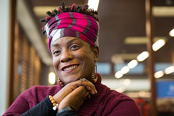 O'Mally in a university library. 