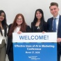 Photo of MBA student team, from left: Adrija Aditya, Marissa Pecorella, Shirley Bassarath and Basil Zmiyiwsky. 
