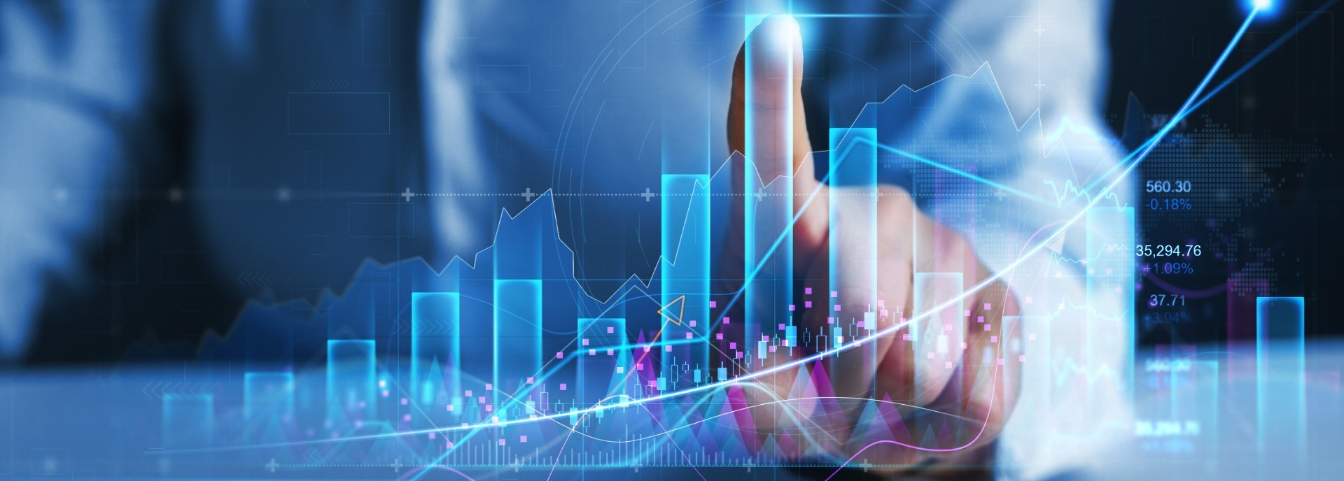 Graph in the growth and development of corporation income. Profitable business, financial growth and successful plans. 