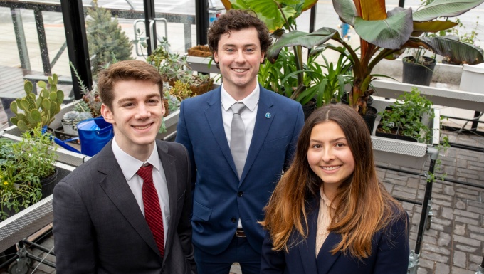 Robert Siegel, Cam Hotto and Sophia Mesler. 