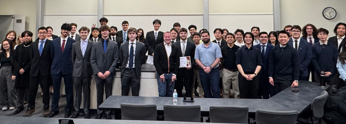 group photo of tax competition participants. 
