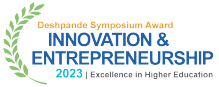 Deshpande Symposium Award Innovation and Entreprenuership 2023 Excellence in Higher Education logo. Link goes to news story. 