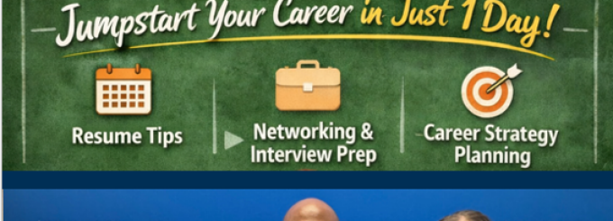 Boot Camp. Jump start your career in just 1 dat. Resume Tips, Networking and Interview Prep, Career Strategy Planning. 