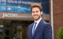 School of Management graduate student Matt Cohen. Link goes to MS Management homepage. 