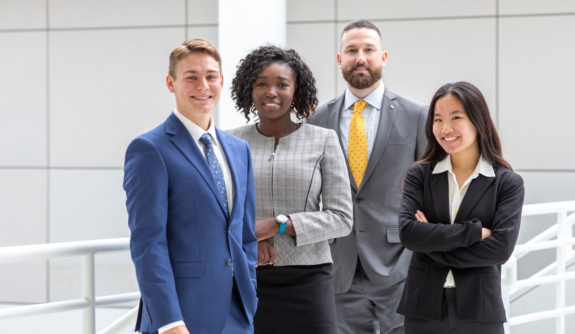 group of four students. 