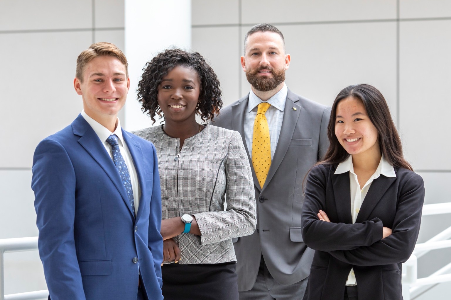 group of four students. 
