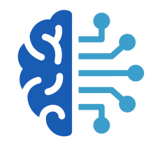 an icon depicting half of a brain and infrastructure lines on the other side. 