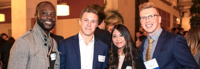 School of Management young alumni at the 2018 Executive of the Year event. 