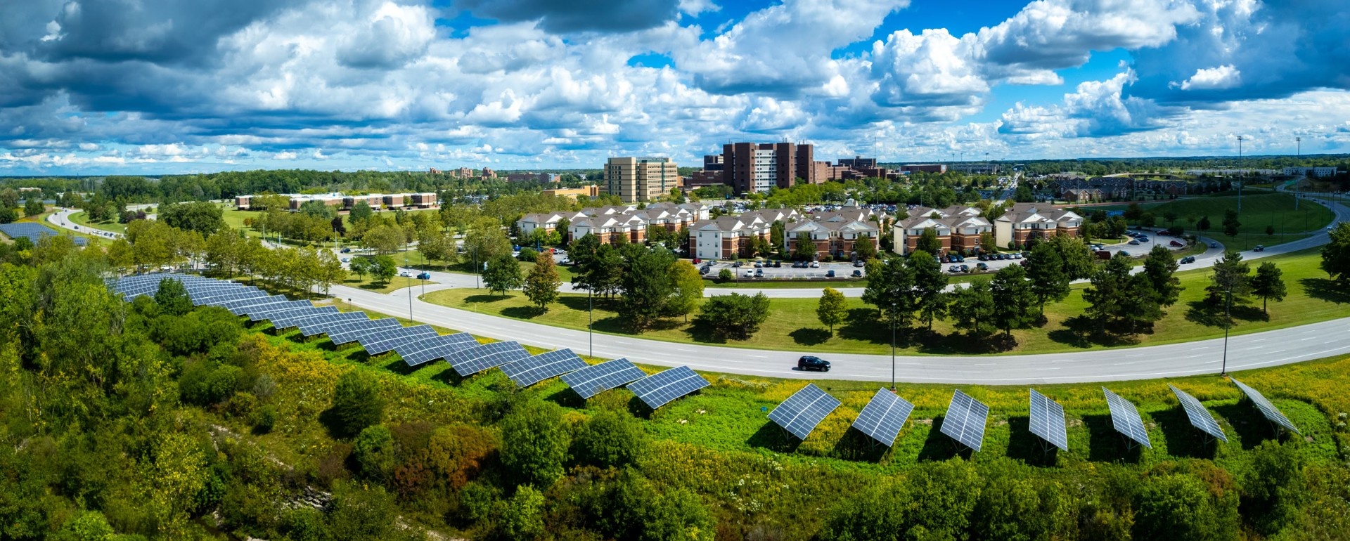 Solar panels on UB North Campus. 