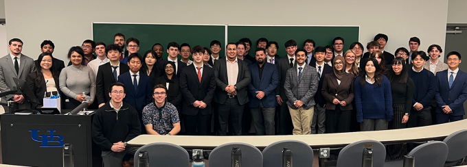 Group photo of the tax case competition. 