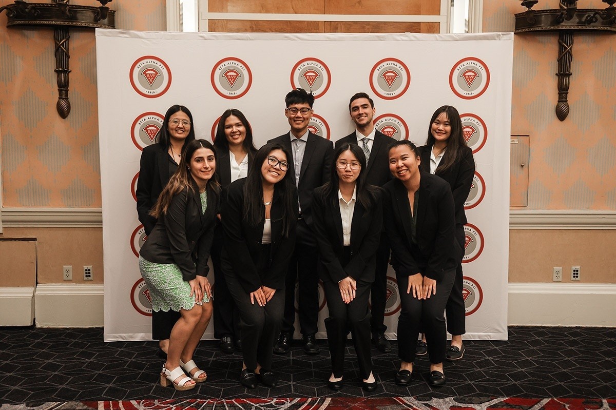 Group of Beta Alpha Psi students at conference in Las Vegas.