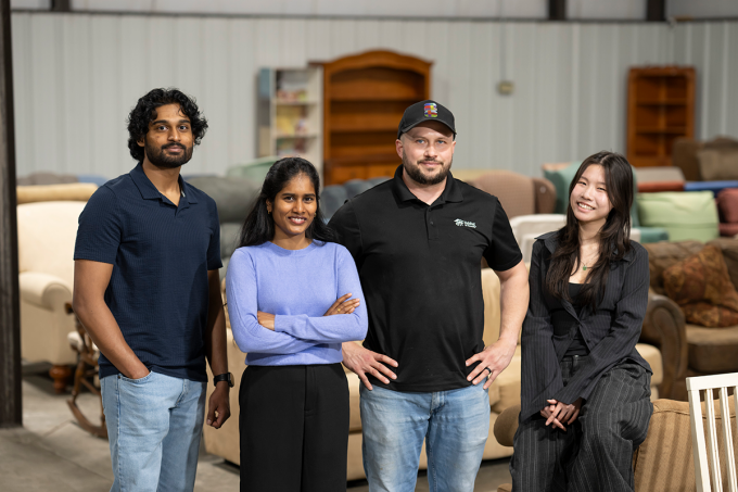 (From left) Daniel Charles, Hiran Aerva, John Pfalzer and Jenny Li. 