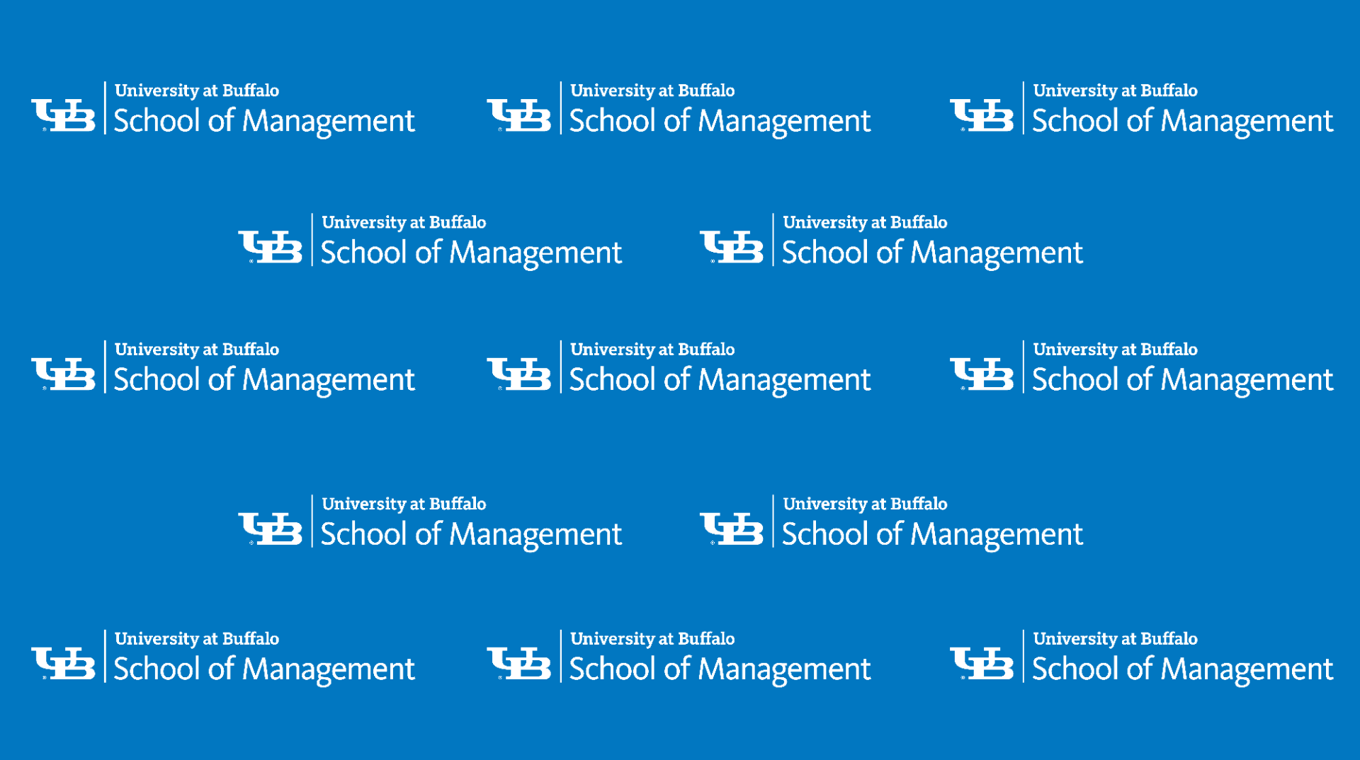 School of Management digital step and repeat background. 
