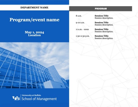School of Management Flyer Template. 