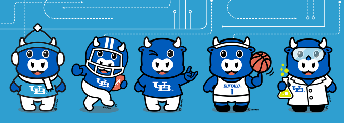 Cartoon Little Victors in a variety of outfits.