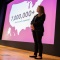 MBA student Lauren Weiss presents during the Pitch for a Cause competition. 