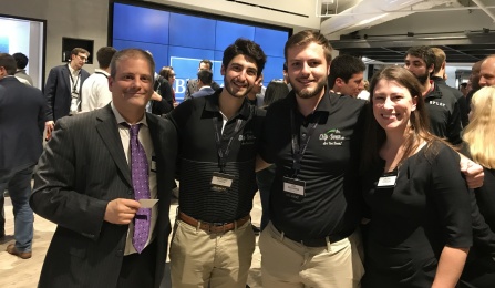 UB students Bernard Cohen and Joseph Ricciardi pose at Blackstone LaunchPad Techstars Bootcamp training program. 